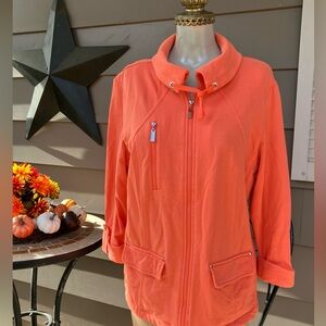 Karen Scott Pumpkin Orange Jacket